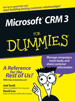 cover image of Microsoft CRM 3 For Dummies